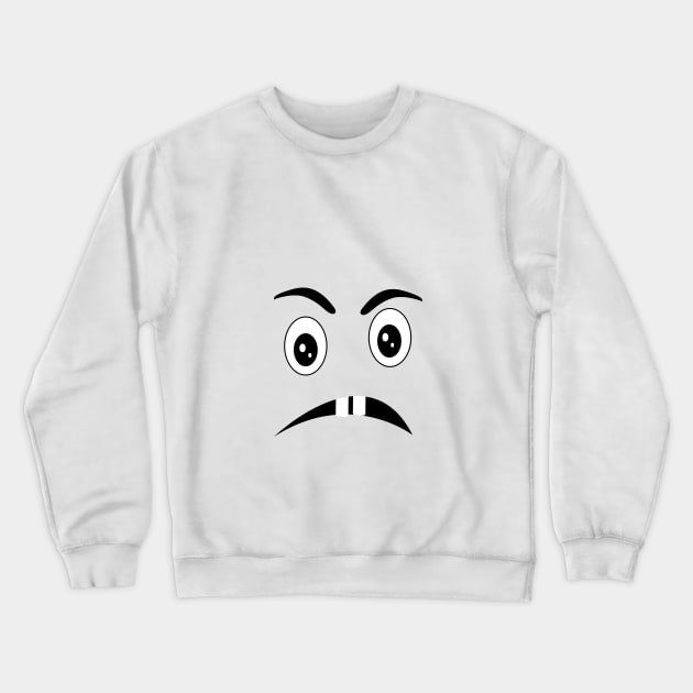 Black and white angry face Crewneck Sweatshirt by Artletar